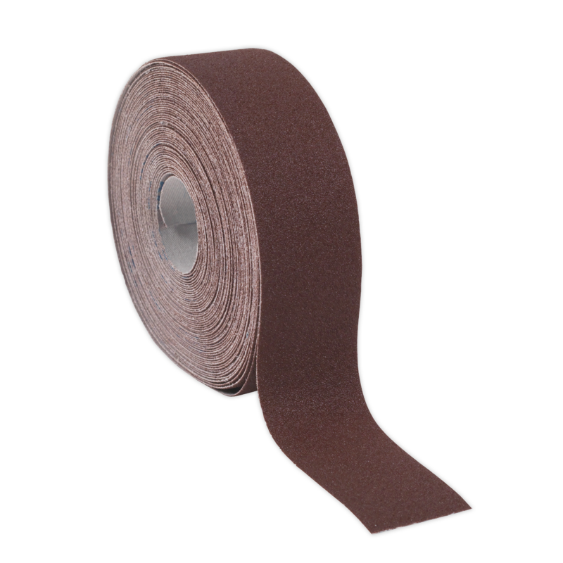 Sealey ERB5050120 Emery Roll 120Grit 50mm x 50m - Brown