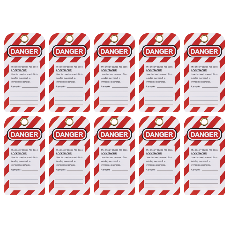 Sealey EV17 Lockout Safety Tag 10pc