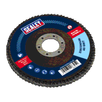 Sealey FD11540 Flap Disc Zirconium 115mm x 22mm Bore 40 Grit (Pack of 1)