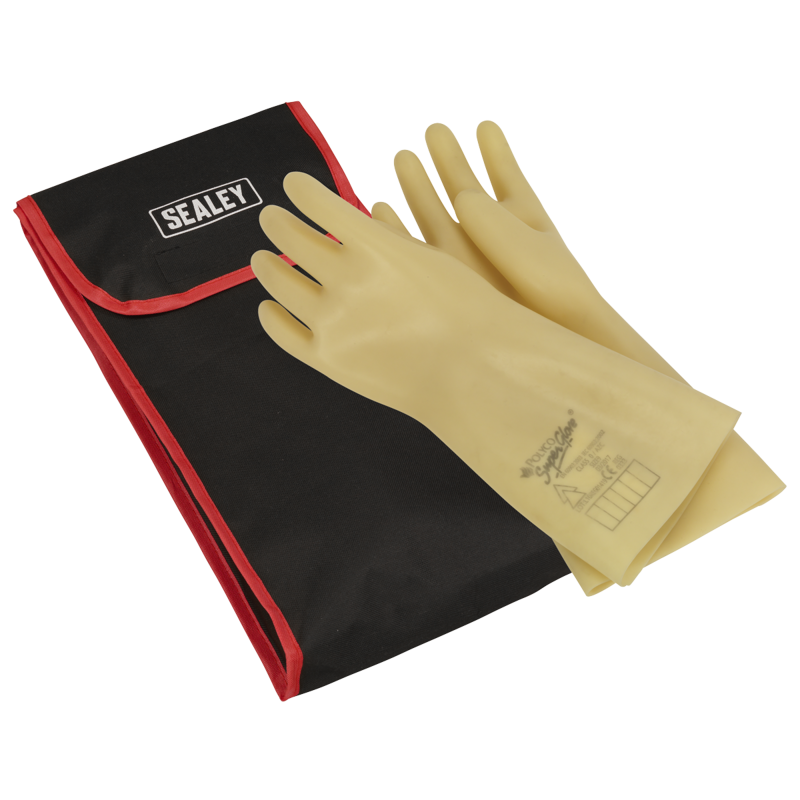 Sealey HVGBCOMBO Electricians Safety Gloves with Bag 1kV AC