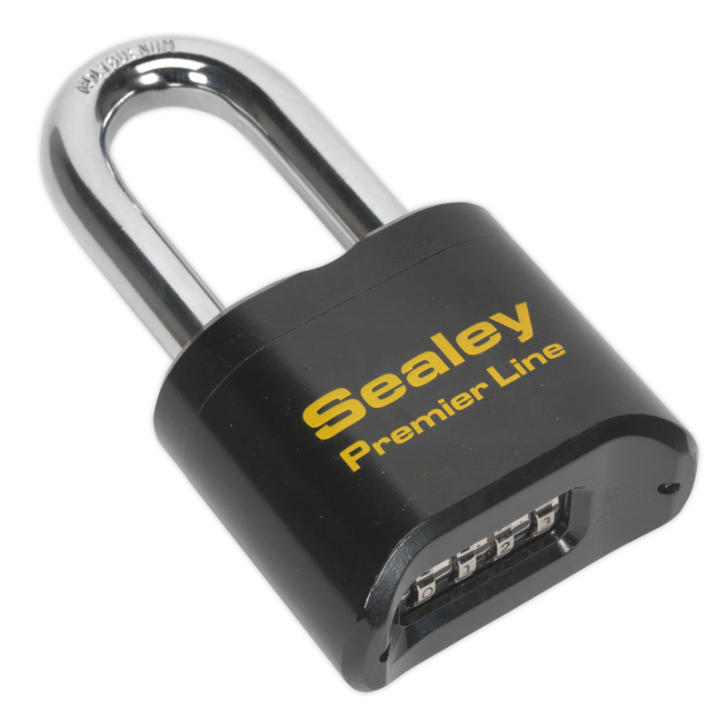 Sealey PL603L Steel Body Combination Padlock Long Shackle 62mm