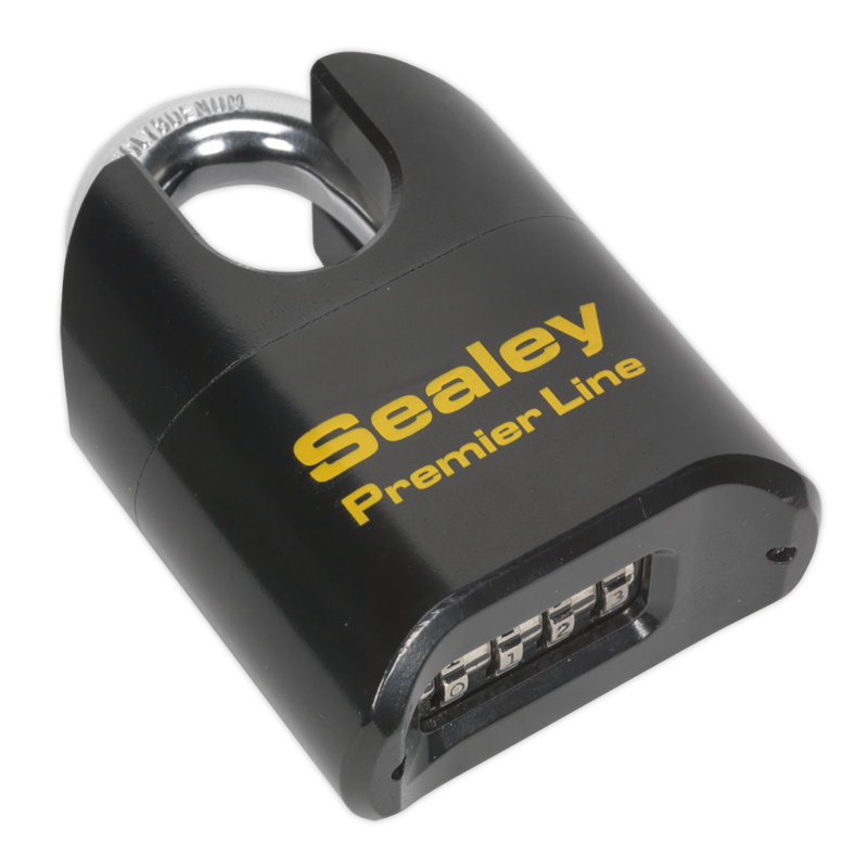 Sealey PL603S Steel Body Combination Padlock Shrouded Shackle 62mm