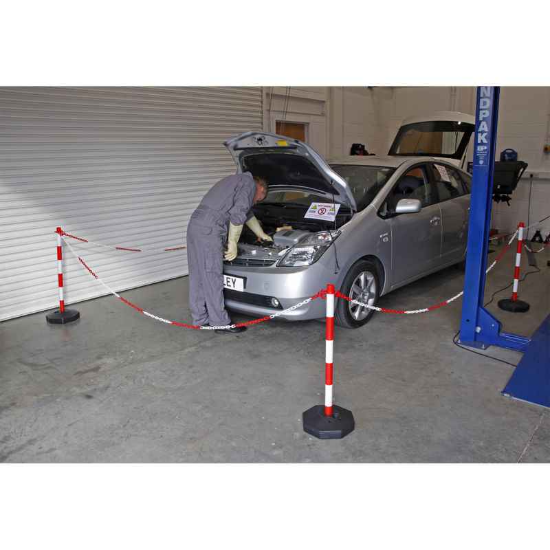 Sealey RWSBKIT Red/White Post  Chain Kit 25m