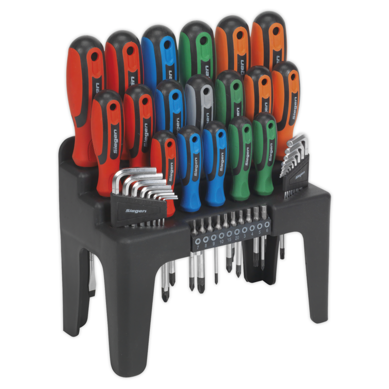 Sealey S01090 Screwdriver, Hex Key  Bit Set 44pc