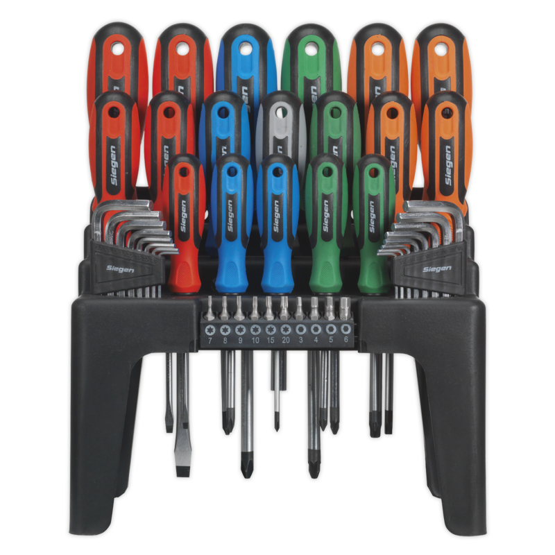 Sealey S01090 Screwdriver, Hex Key  Bit Set 44pc