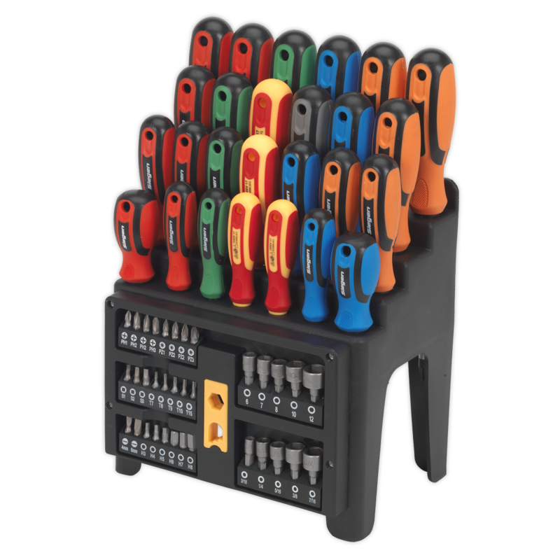 Sealey S01152 Screwdriver, Bit  Nut Driver Set 61pc