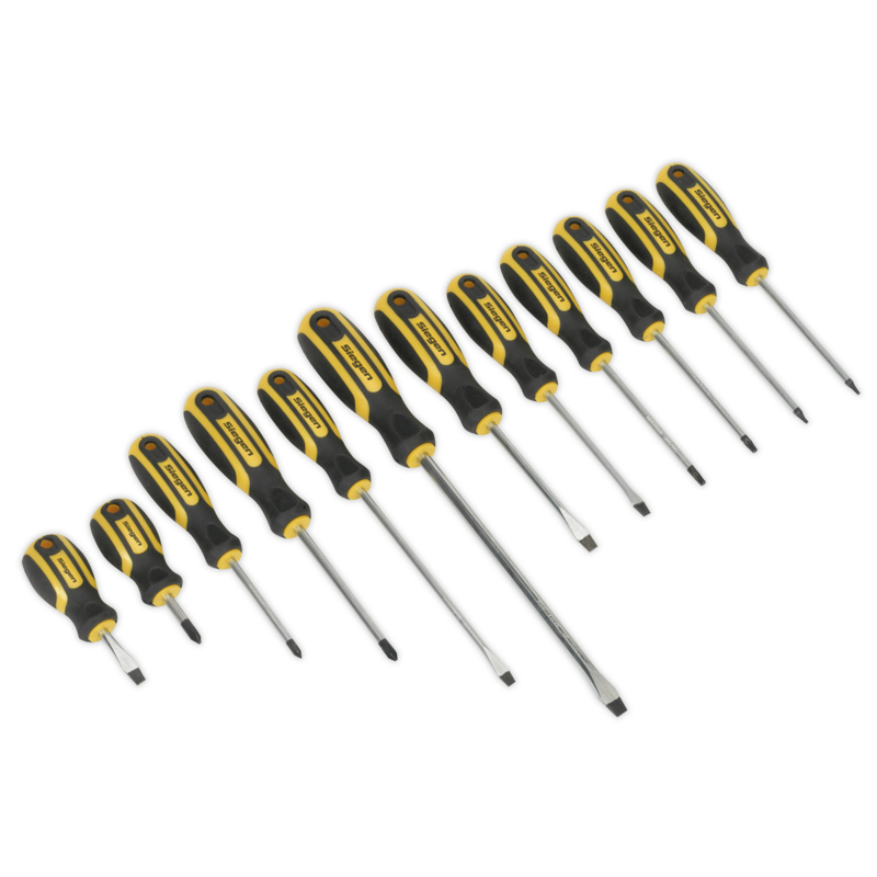 Sealey S0616 Soft Grip Screwdriver Set 12pc