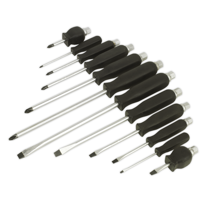 Sealey S0641 Screwdriver Set 12pc Hammer-Thru