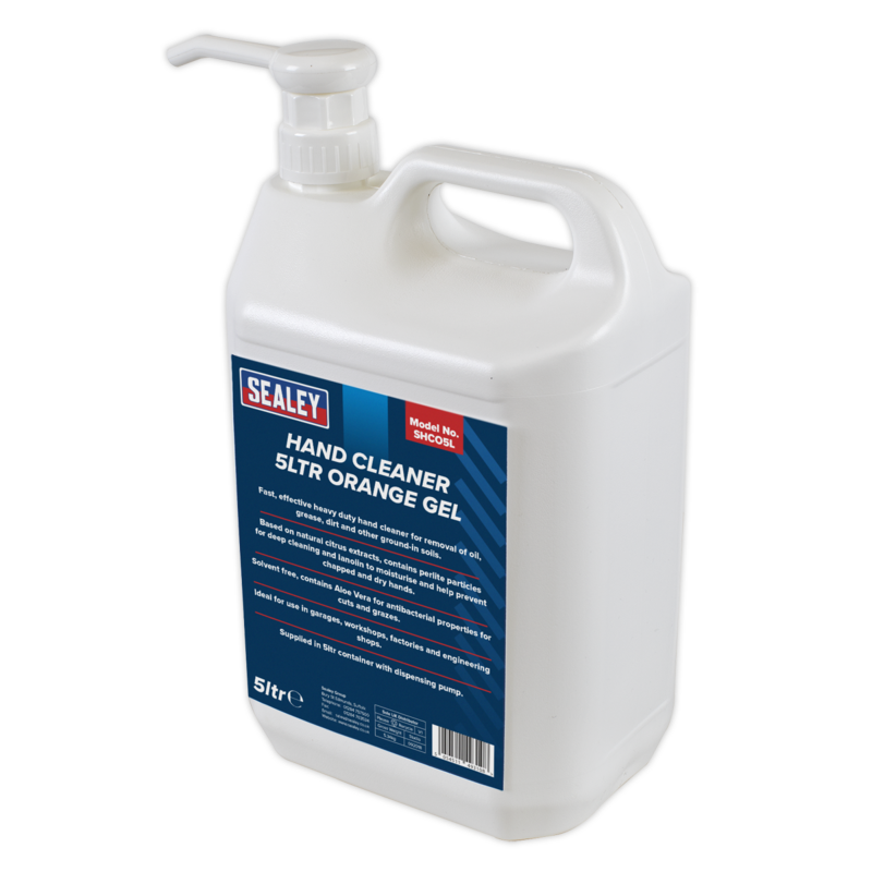 Sealey SHCO5L Hand Cleaner 5L Orange Gel
