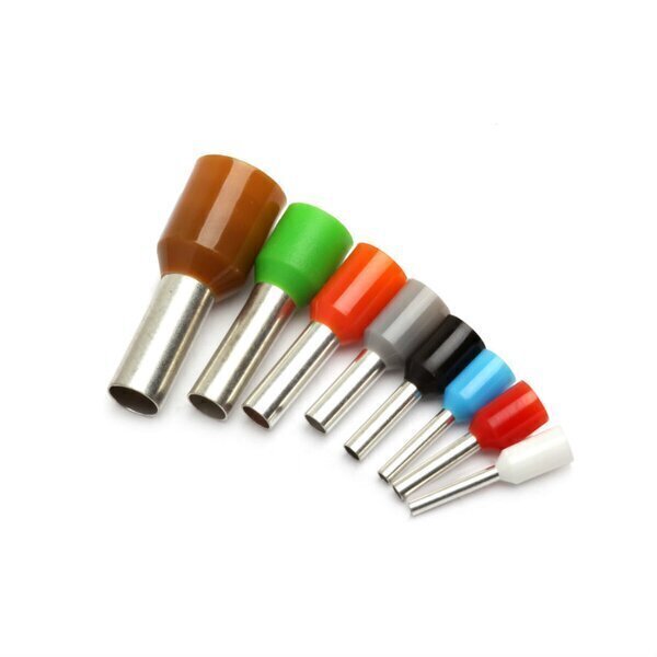 1.5mm Red Single Entry Cord End Terminal Pack of 100 (Wire Size 1.5mm