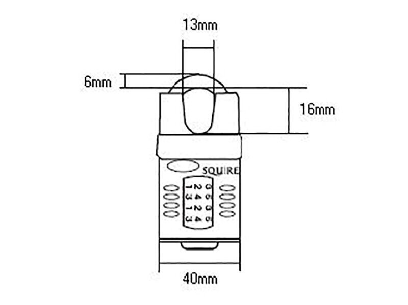 Squire CP40CS Combination Padlock 4-Wheel Closed Shackle 40mm
