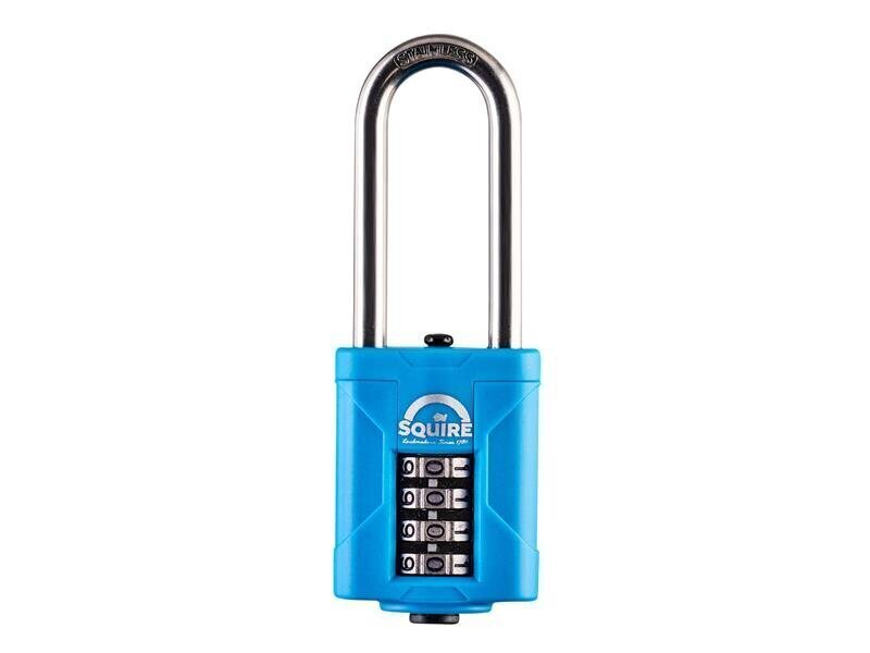 Squire CP50S25 Heavy-Duty Rustproof Marine Combi Padlock 50mm Long Shackle 63mm