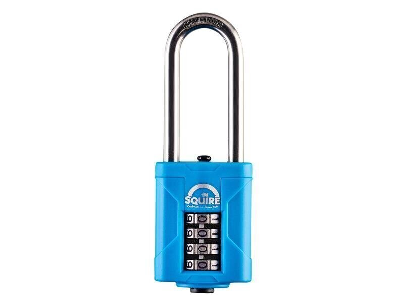 Squire CP50S25 Heavy-Duty Rustproof Marine Combi Padlock 50mm Long Shackle 63mm Boxed