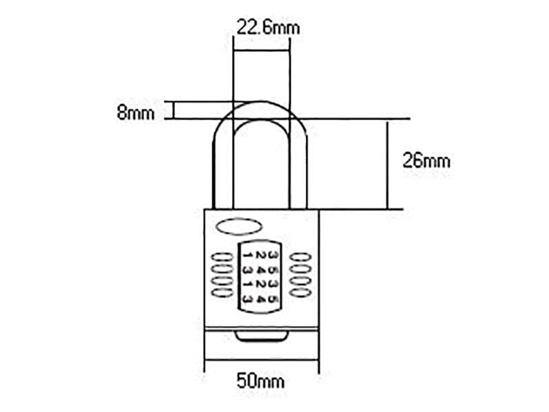 Squire CP50 Combination Padlock 4-Wheel 50mm