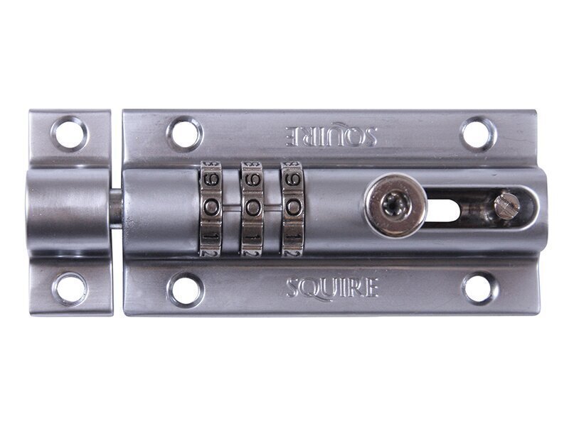 Squire CombiBolt 3 Re-Codable Locking Bolt Chrome 92mm