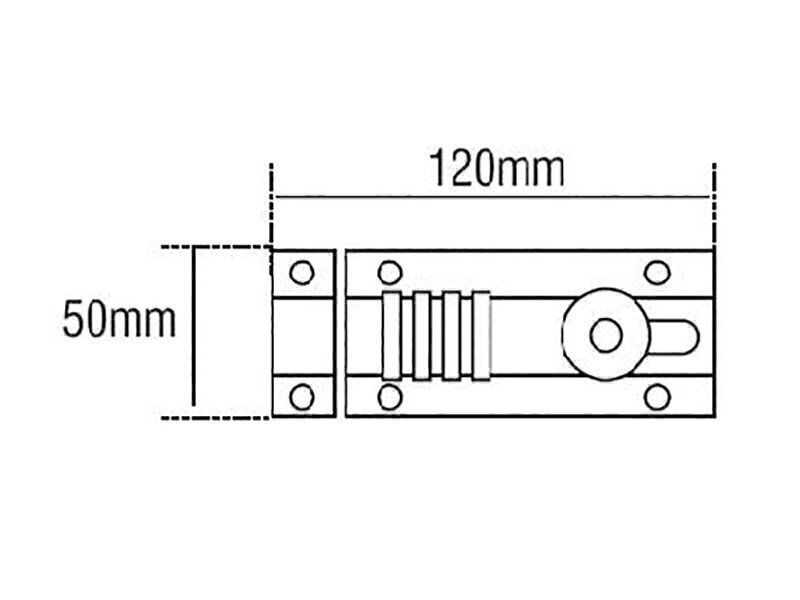 Squire CombiBolt 4 Re-Codable Locking Bolt Black 120mm
