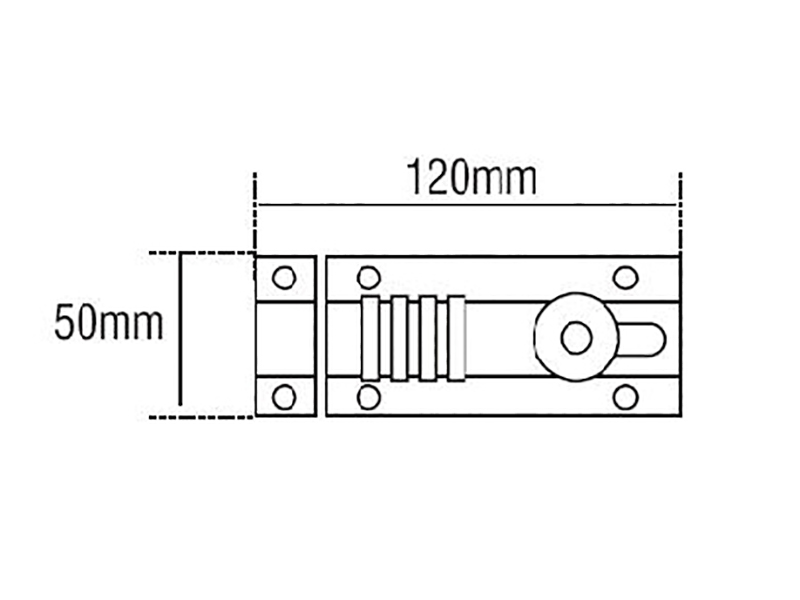 Squire CombiBolt 4 Re-Codable Locking Bolt Chrome 120mm