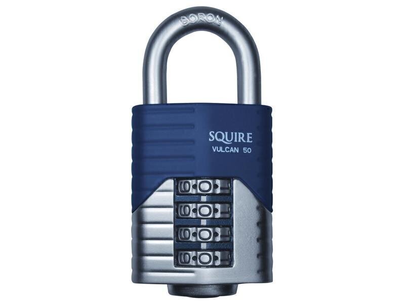 Squire Vulcan Open Boron Shackle Combination Padlock 50mm