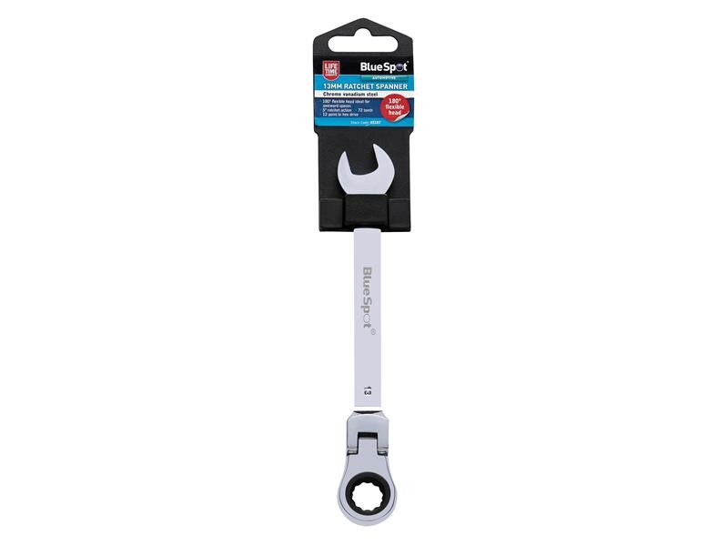 BlueSpot Tools 180 Flexible Head Ratchet Spanner 13mm