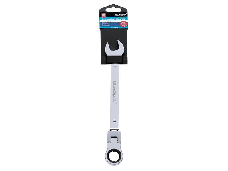 BlueSpot Tools 180 Flexible Head Ratchet Spanner 19mm