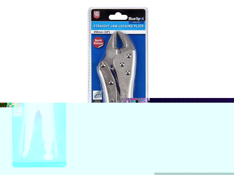 BlueSpot Tools Quick-Release Straight Jaw Locking Pliers 250mm (10in)