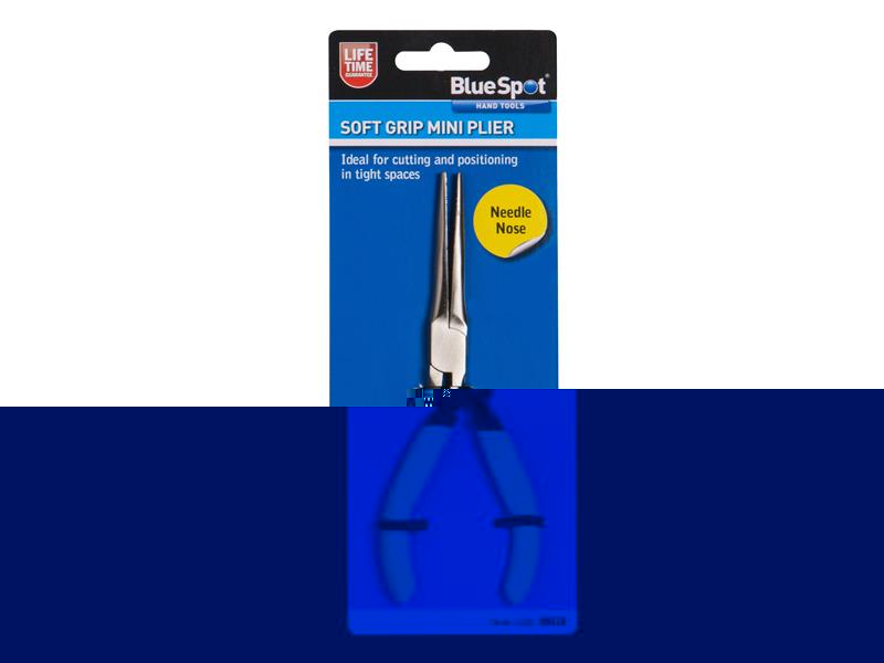 BlueSpot Tools Soft Grip Mini Needle Nose Pliers