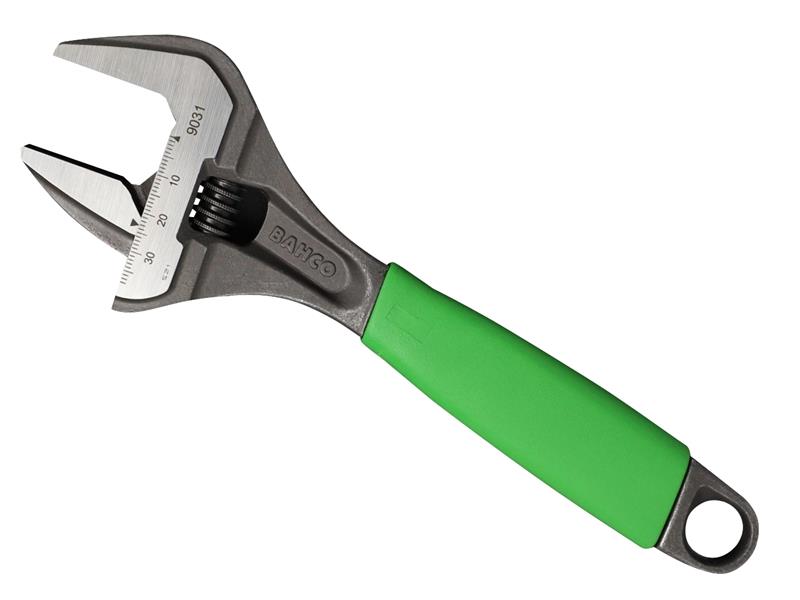 Bahco 9031 ERGO Extra Wide Jaw Adjustable Wrench Phosphate Green 218mm
