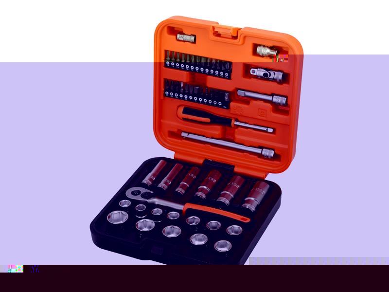 Bahco S51MC3H 3/8in Drive Standard and Deep Socket  1/4in Bit Set, 51 Piece