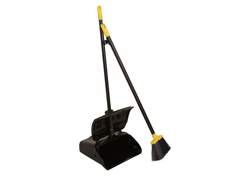 Bulldozer Heavy-duty Long Handled Dustpan and Brush Set
