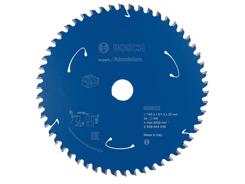 Bosch Powertool Accessories Expert for Aluminium Circular Saw Blade for Cordless Saws 165 x 20mm x 54T