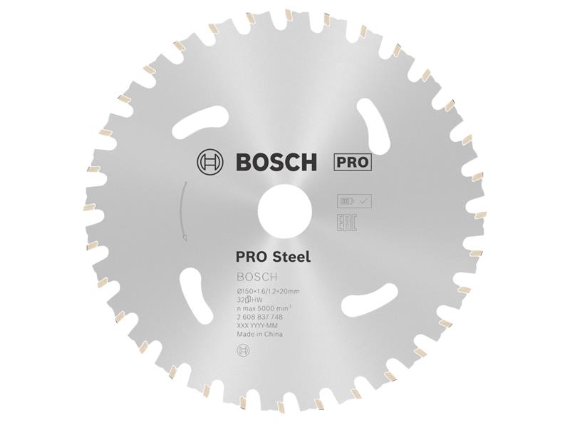 Bosch Powertool Accessories PRO Steel Cordless Circular Saw Blade 150 x 20mm x 32T