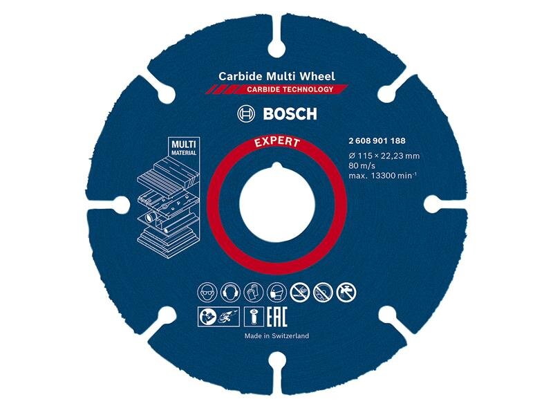 Bosch Powertool Accessories EXPERT Carbide Multi Wheel Cutting Disc 115 x 22.23mm
