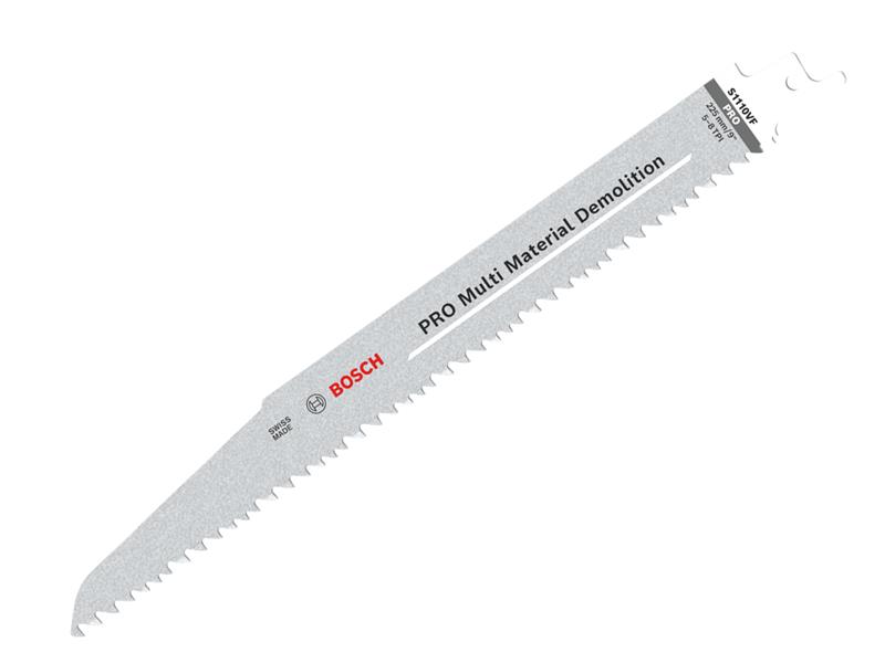 Bosch Powertool Accessories PRO Multi Material Demolition S1110VF Blade 250mm 5-8 TPI (Pack 5)