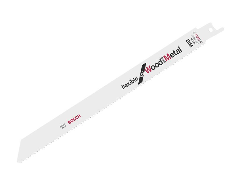 Bosch Powertool Accessories S 1122 HF Flexible for Wood  Metal Blade 225mm 10 TPI (Pack 5)