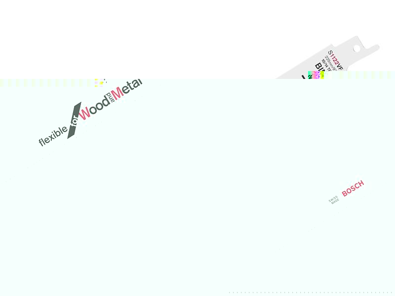 Bosch Powertool Accessories S 1122 VF Flexible for Wood  Metal Blade 225mm 10-14 TPI (Pack 5)