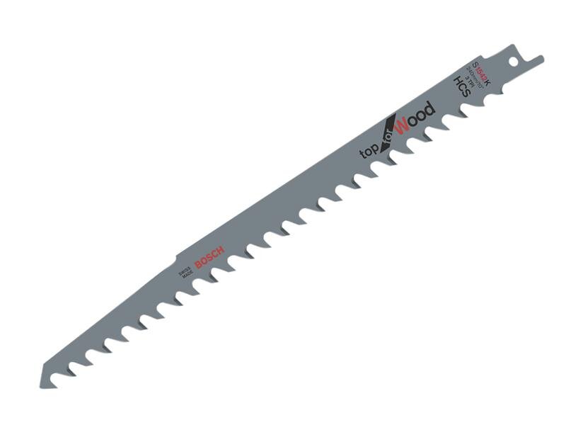 Bosch Powertool Accessories S 1542 K Top for Wood Reciprocating Saw Blade 240mm 3 TPI (Pack 5)