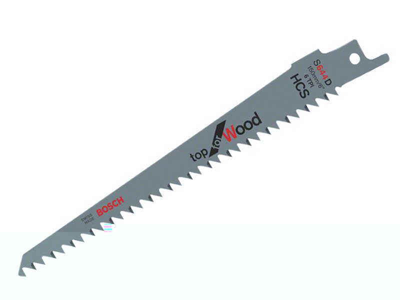 Bosch Powertool Accessories S 644 D Top for Wood Reciprocating Saw Blade 150mm 6 TPI (Pack 5)