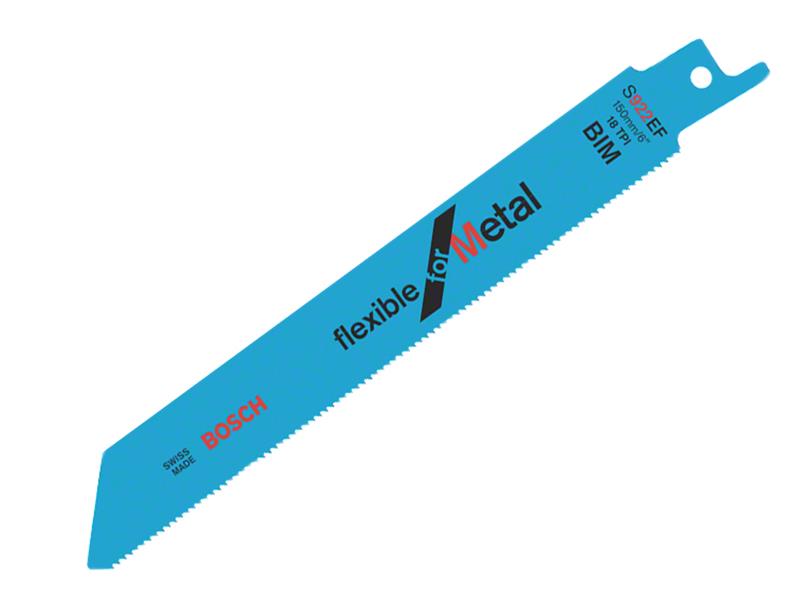 Bosch Powertool Accessories S 922 EF Flexible for Metal Reciprocating Saw Blade 150mm 18 TPI  (Pack 5)