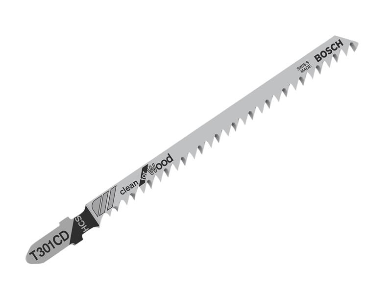 Bosch Powertool Accessories T 301 CD Clean for Wood Jigsaw Blade 100mm Pack of 5