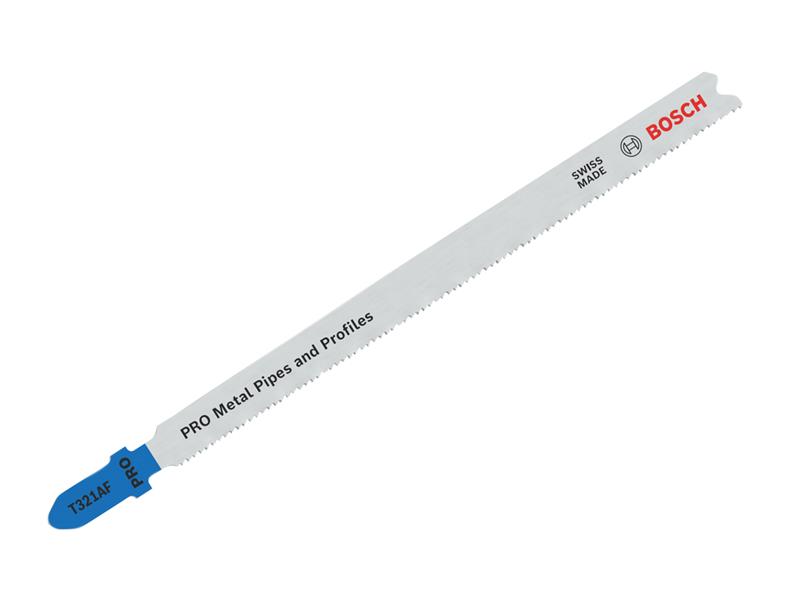 Bosch Powertool Accessories PRO Metal Pipes and Profiles T321AF Jigsaw Blade 132mm Pack of 5