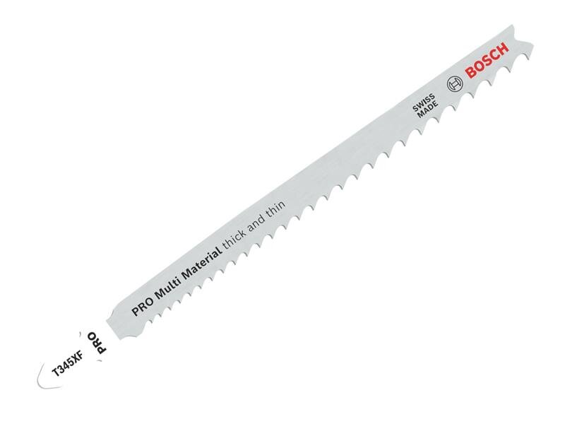 Bosch Powertool Accessories PRO Multi Material T345XF Jigsaw Blade 132mm Pack of 5