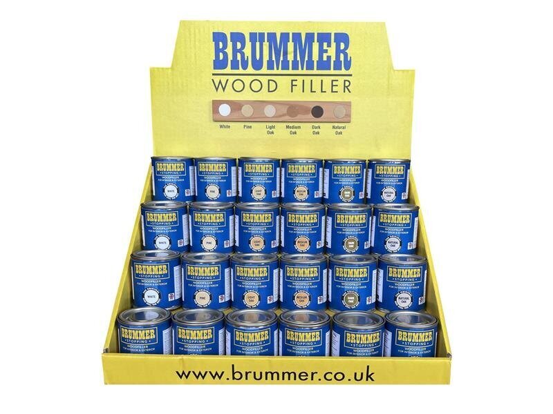 Brummer Wood Filler Counter Display Unit