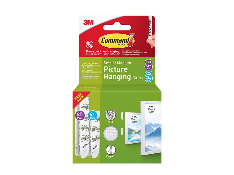 Command Picture Hanging Strips Small and Medium, Value Pack