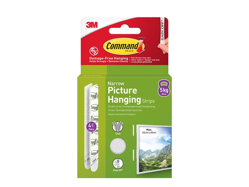 Command Picture Hanging Strips Narrow (4 Pairs)