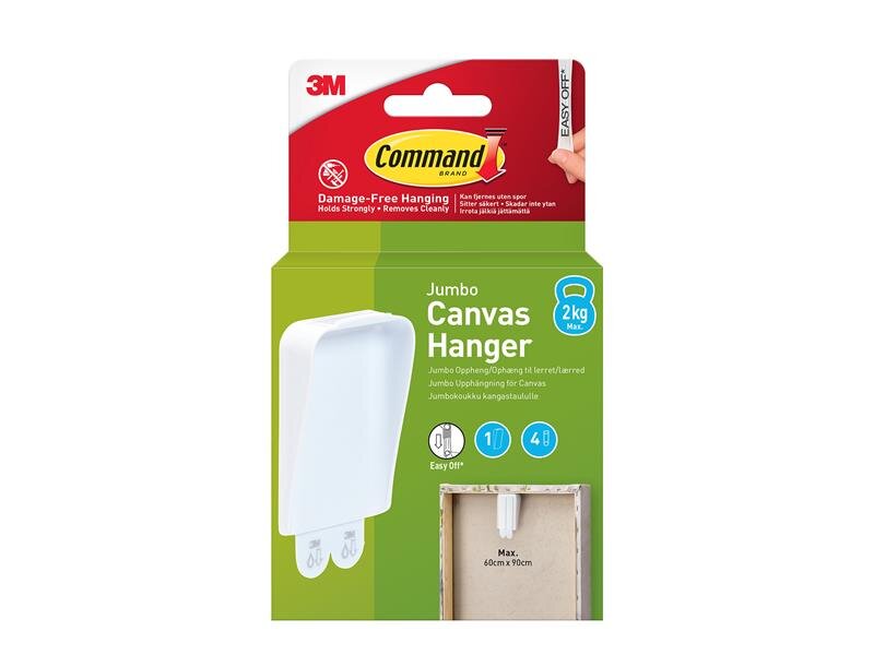 Command Jumbo Canvas Hanger (1 Hook  2 Strips)