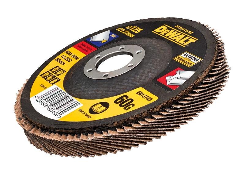 DEWALT DT30622 125 x 22.2mm x 80G Extreme Metal Flap Disc (Pack of 1)