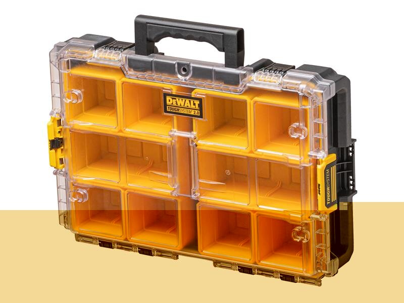DEWALT Storage DS100 TOUGHSYSTEM 2.0 Toolbox with Clear Lid