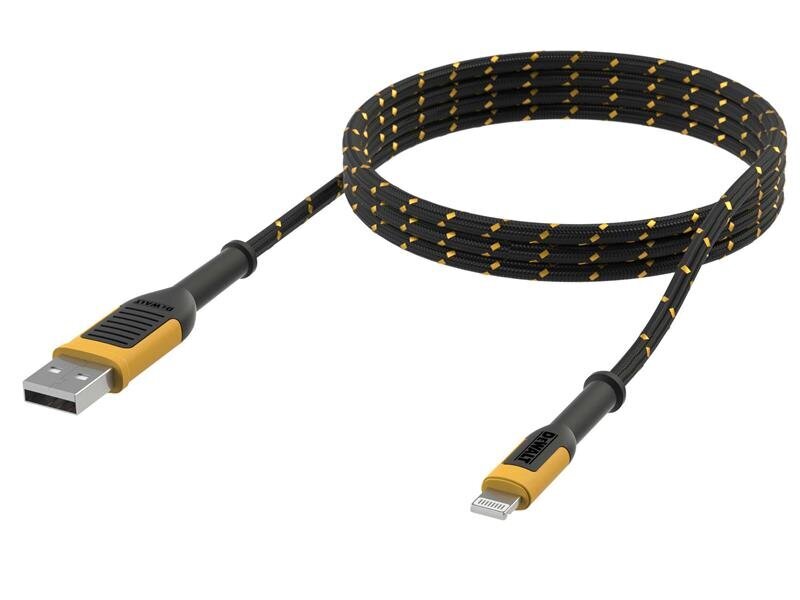 DEWALT Telecoms USB A to Lightning Reinforced Charging Cable 1.2m (4ft)
