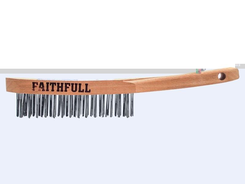 Faithfull Lightweight Scratch Brush, Three Row