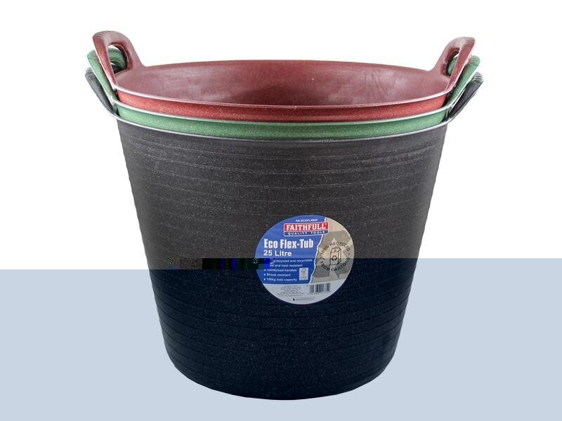Faithfull Eco Flex Tub 25 litre Triple Pack